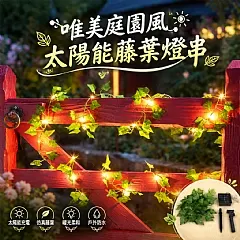 唯美庭園風太陽能藤葉燈串